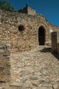 Gateway in the stone outer wall with tower at the Marvao Castle