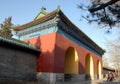 A gateway to the Temple of Heaven in Beijing, China. Known as Tiantan in Chinese. Royalty Free Stock Photo