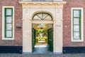 Gateway to Wildemanshofje courtyard in Alkmaar, Netherlands
