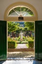 Gateway to Wildemanshofje courtyard in Alkmaar, Netherlands