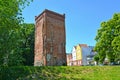 Gateway tower of the former episcopal lock of the 14th century in summer day. Braniewo, Poland Royalty Free Stock Photo