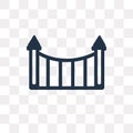 Gateway vector icon isolated on transparent background, Gateway