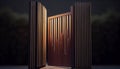 Gateway visualisation Background. Countryside wooden gates.