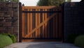 Gateway visualisation Background. Countryside wooden gates.