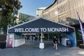 Gateway welcoming visitors to Monash University on its Clayton campus open day.