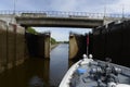 Gateways for ships on the Moscow Canal. Royalty Free Stock Photo