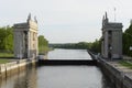 Gateways for ships on the Moscow Canal.r Royalty Free Stock Photo