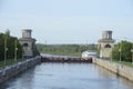 Gateways for ships on the Moscow Canal.r Royalty Free Stock Photo