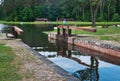 Gateways sluice locks Royalty Free Stock Photo