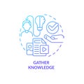 Gather knowledge blue gradient concept icon Royalty Free Stock Photo