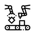Gathering Conveyer Artificial Vector Sign Icon