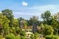 The Gathering Place - an award winning public park in Oklahoma showing climbing castles and other attractions