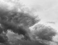 Gathering of rain clouds in the sky, dark clouds Royalty Free Stock Photo