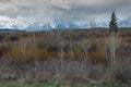 Gathering Storm over the Grand Tetons Royalty Free Stock Photo