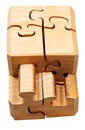 Gathering of wooden mechanical puzzle