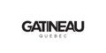 Gatineau in the Canada emblem. The design features a geometric style, vector illustration with bold typography in a modern font.
