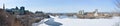 Gatineau skyline panorama in winter, Ottawa, Canada Royalty Free Stock Photo