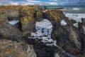 Gatklettur (Hellnar Arch), SnÃ¦fellsnes peninsula, Iceland. Royalty Free Stock Photo