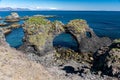 The Gatklettur stone arch in Arnarstapi in the SnÃÂ¦fellsnes peninsula, western Iceland