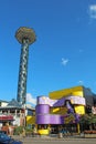 The Gatlinburg Space Needle and skyline of downtown Gatlinburg,