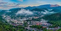 Gatlinburg, Tennessee, USA Downtown Skyline Aerial Royalty Free Stock Photo