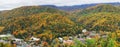 Gatlinburg and valley of smoky mountain in autumn Royalty Free Stock Photo