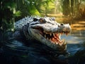 Gator on the move Made With Generative AI illustration