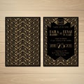 Gatsby Wedding Invitations Royalty Free Stock Photo