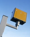 Gatso speed camera against blue sky