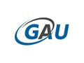 GAU initial letter logo design, vector template Royalty Free Stock Photo