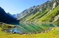 Gaube lake in the Pyrenees mountain. Royalty Free Stock Photo