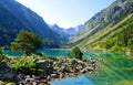 Gaube lake with Vignemale massif in the background.Pyrenees Royalty Free Stock Photo