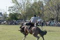 The gaucho horse riding is a characteristic and traditional equestrian activity of Argentina,