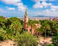 Gaudi House Museum in Guell park, Barcelona, Spain Royalty Free Stock Photo