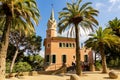 Gaudi House Museum in Guell park, Barcelona, Spain Royalty Free Stock Photo