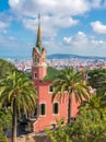 Gaudi House Museum in Guell park, Barcelona, Spain Royalty Free Stock Photo