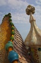 Gaudi house rooftop Royalty Free Stock Photo