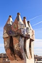 Gaudi rooftop Royalty Free Stock Photo