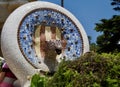 Gaudi sculpture on the staircase Royalty Free Stock Photo