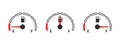 Gauge fuel icons. Gasoline indicator. Fuel indicator concept. Vector illustration