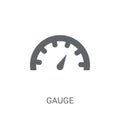 Gauge icon. Trendy Gauge logo concept on white background from P Royalty Free Stock Photo