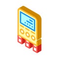 Gauge manifold measuring equipment isometric icon vector illustration