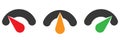 Gauge, meter, level and progress indicator icon. Progression, acceleration, calibration concept icon
