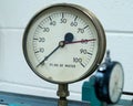 Gauge, pressure, antique, water pressure, Royalty Free Stock Photo