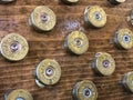 12 Gauge Shotgun Shells Used to Create Stars in an American Flag