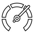 Gauge speed car icon outline vector. Dark shoe horse