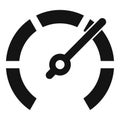 Gauge speed car icon simple vector. Dark shoe horse