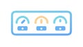 Gauges or dashboard icon, representing metrics , vector design Generative AI Royalty Free Stock Photo