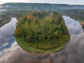 Gauja river bend on a nice autumn day Royalty Free Stock Photo