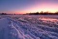 Gauja river after sunset observing Royalty Free Stock Photo